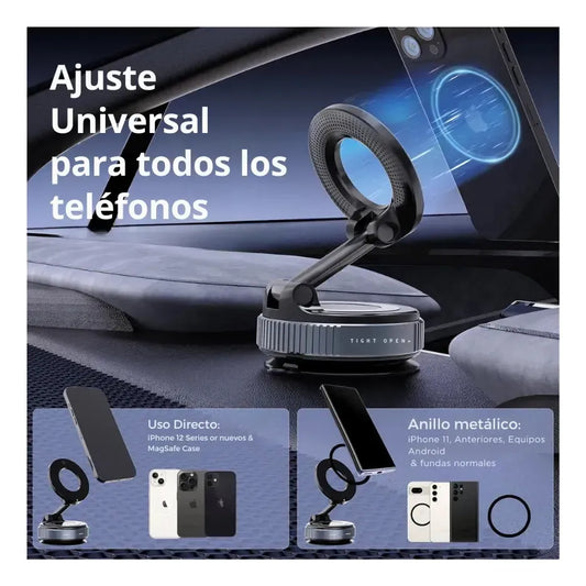 🔥 ¡OFERTA LIMITADA! 🚗📱 Consigue el soporte magnético universal para auto con gran descuento. Compatible con iPhone y Android, ajuste firme, rotación 360° y máxima seguridad al conducir. ¡Pide el tuyo hoy mismo antes que se agote!