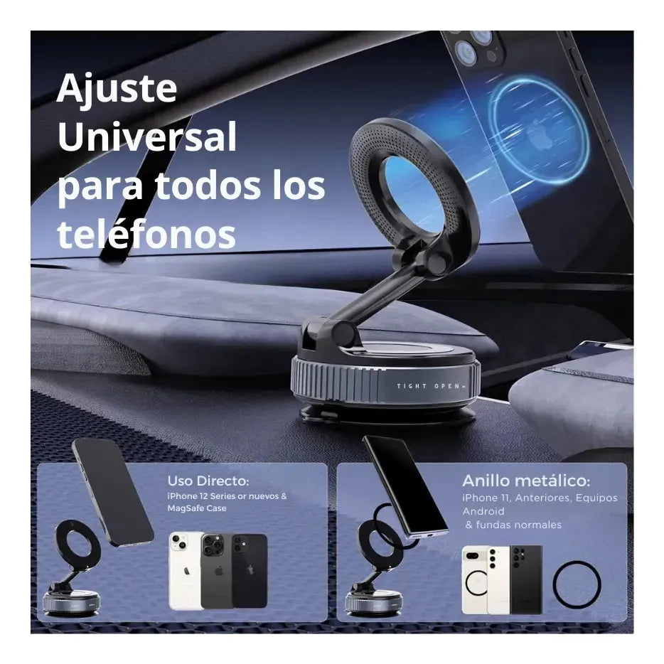 🔥 ¡OFERTA LIMITADA! 🚗📱 Consigue el soporte magnético universal para auto con gran descuento. Compatible con iPhone y Android, ajuste firme, rotación 360° y máxima seguridad al conducir. ¡Pide el tuyo hoy mismo antes que se agote!