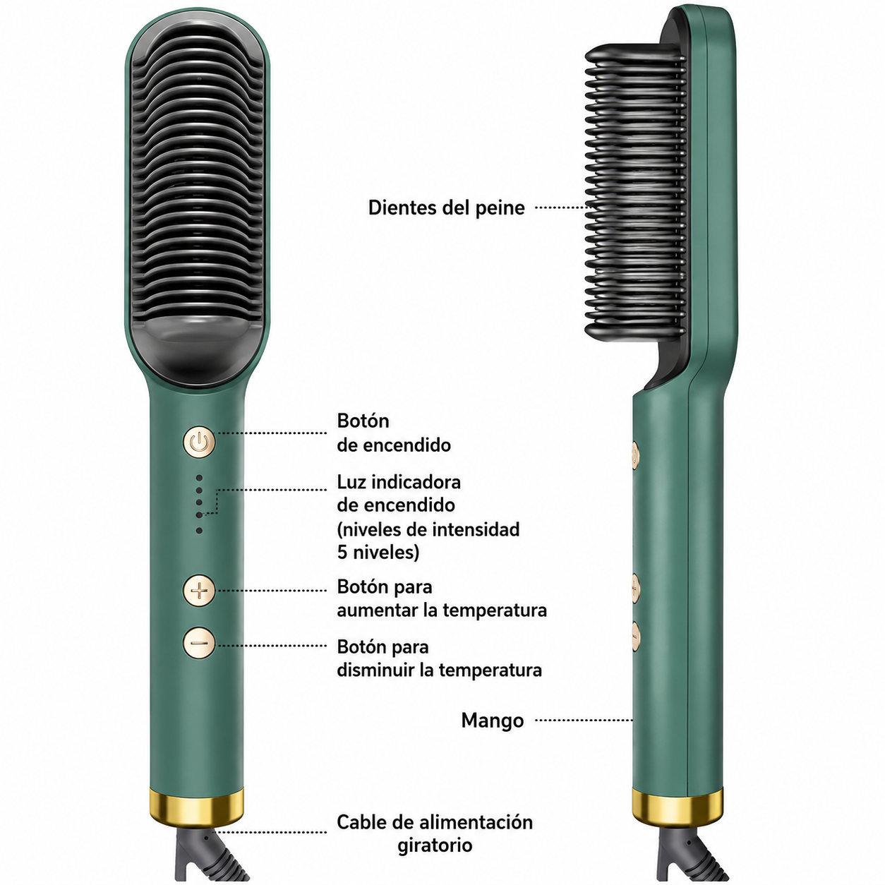 CEPILLO ALISADOR ✨ El Secreto Para Un Cabello Perfecto en Minutos 🔥 Luce Hermosa Todos Los Días Sin Gastar en Salón