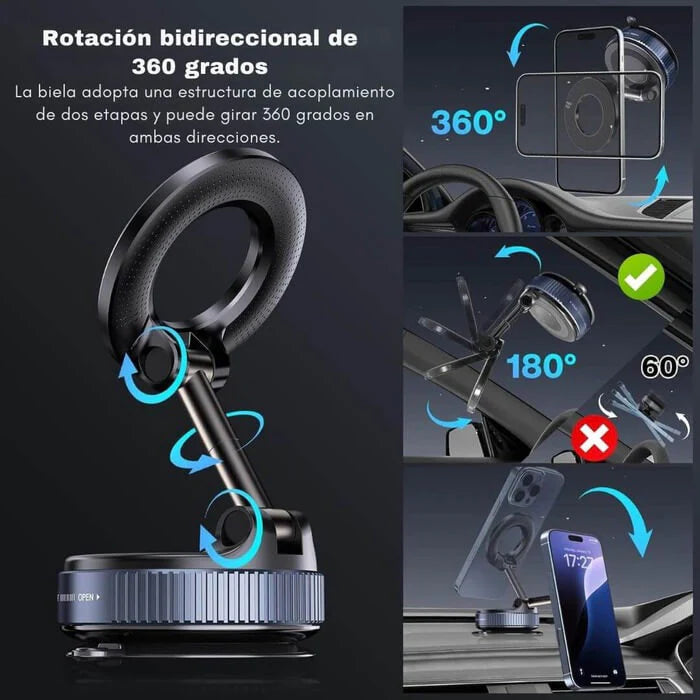 🔥 ¡OFERTA LIMITADA! 🚗📱 Consigue el soporte magnético universal para auto con gran descuento. Compatible con iPhone y Android, ajuste firme, rotación 360° y máxima seguridad al conducir. ¡Pide el tuyo hoy mismo antes que se agote!