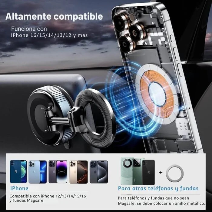 🔥 ¡OFERTA LIMITADA! 🚗📱 Consigue el soporte magnético universal para auto con gran descuento. Compatible con iPhone y Android, ajuste firme, rotación 360° y máxima seguridad al conducir. ¡Pide el tuyo hoy mismo antes que se agote!
